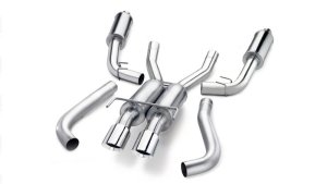 Dodge Viper Performance Exhaust - Dual Center Rear Exit - CORSA Performance - Cat Back Sport - Polished - `96-`02